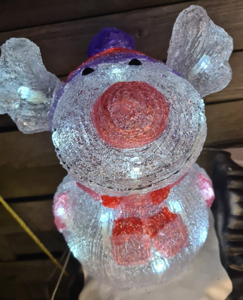 led acryl dik rendier paars  incl adapter, Diversen, Ophalen of Verzenden, Zo goed als nieuw