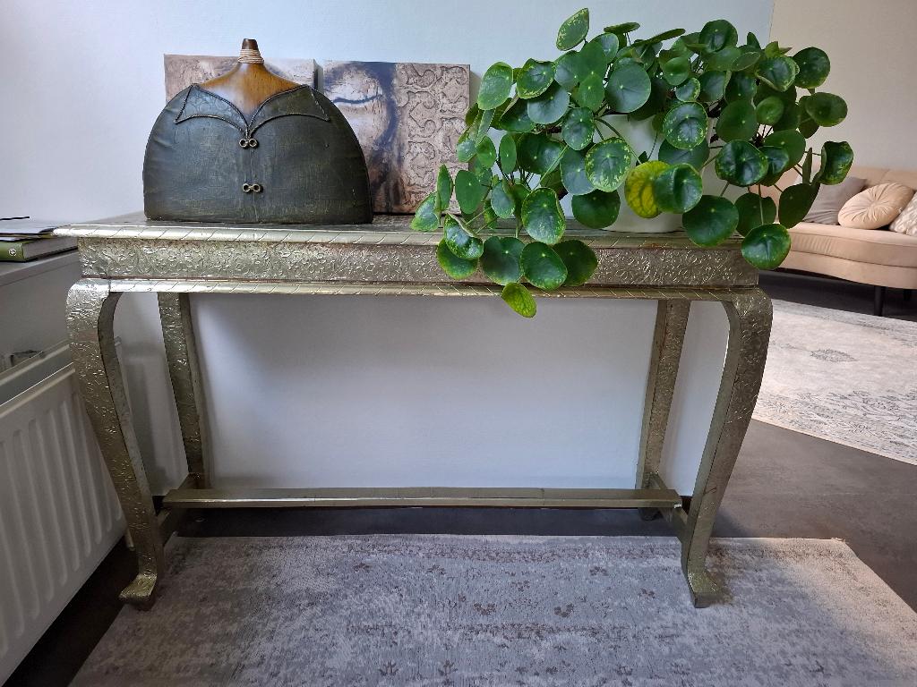 Sidetable handgemaakte tafel uit India, Ophalen, Overige materialen, 100 tot 150 cm, Oosters India