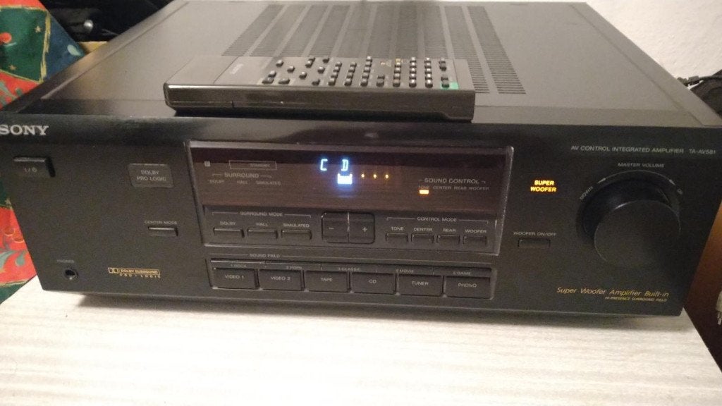 Sony TA-AV581 versterker, CD-speler, boxset+Philips tower, Ophalen, Gebruikt, Sony, 120 watt of meer