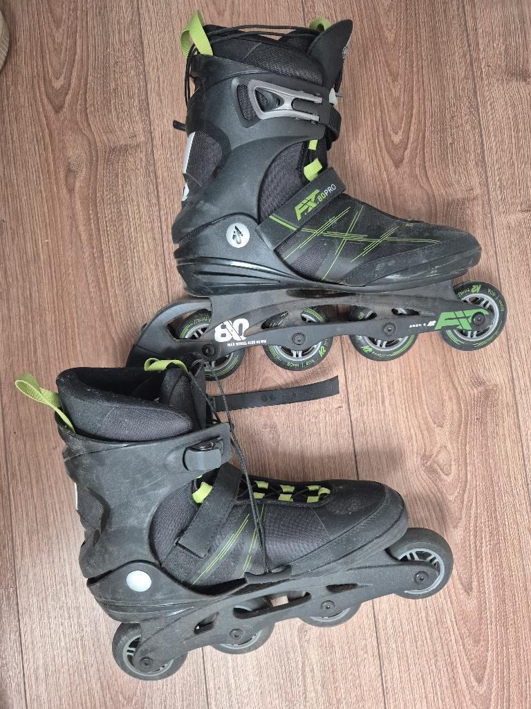 K2 skeelers (80 mm wielen) maat 45, Sport en Fitness, Skeelers, Ophalen, K2, Heren, Zo goed als nieuw