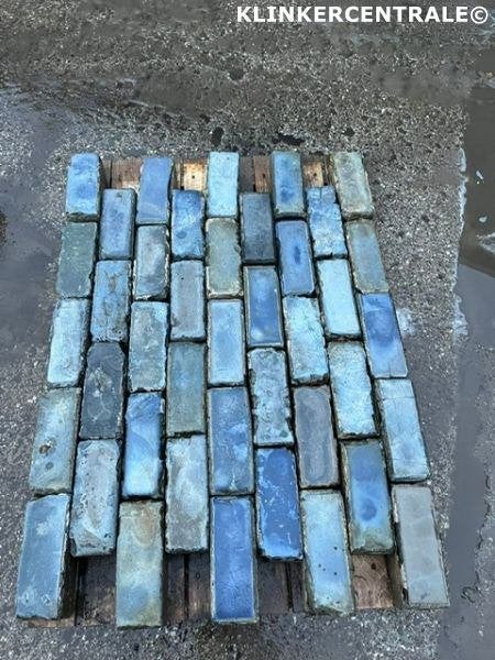 360m2 grijs blauw gebakken klinkers scoria bricks oud., Tuin en Terras, Bij dit gebruikte product niet meer te achterhalen., Gebruikt