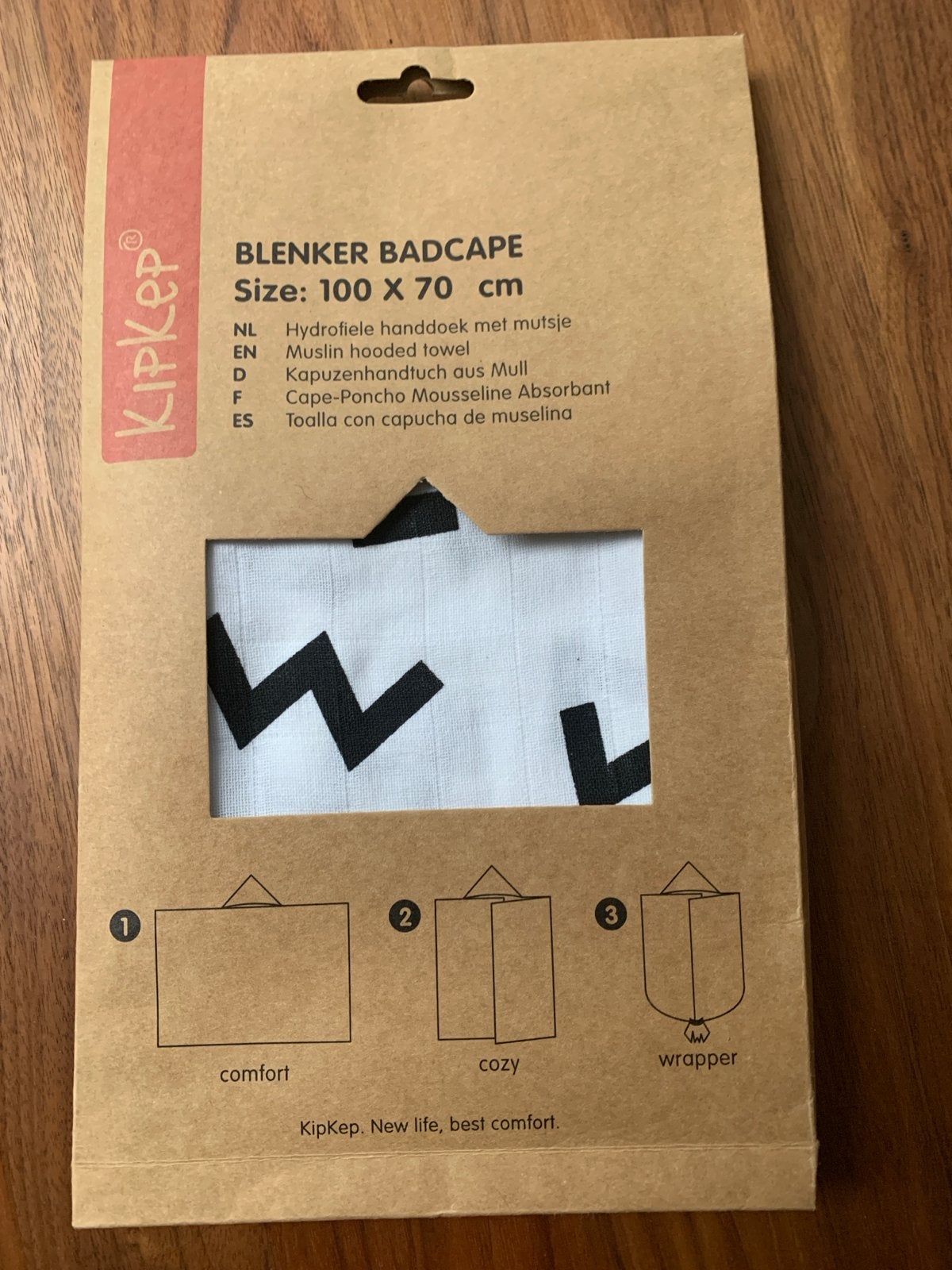 KipKep Blenker Badcape - Hydrofiele Handdoek met Mutsje, Kinderen en Baby's, Ophalen, Nieuw, Overige typen, Overige merken