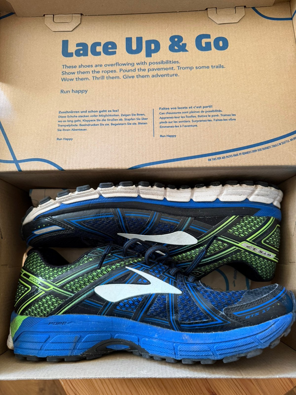 Blauwe Brooks hardloopschoenen Heren, maat 45,5, Hardloopschoenen, Zo goed als nieuw, Hardlopen, Ophalen