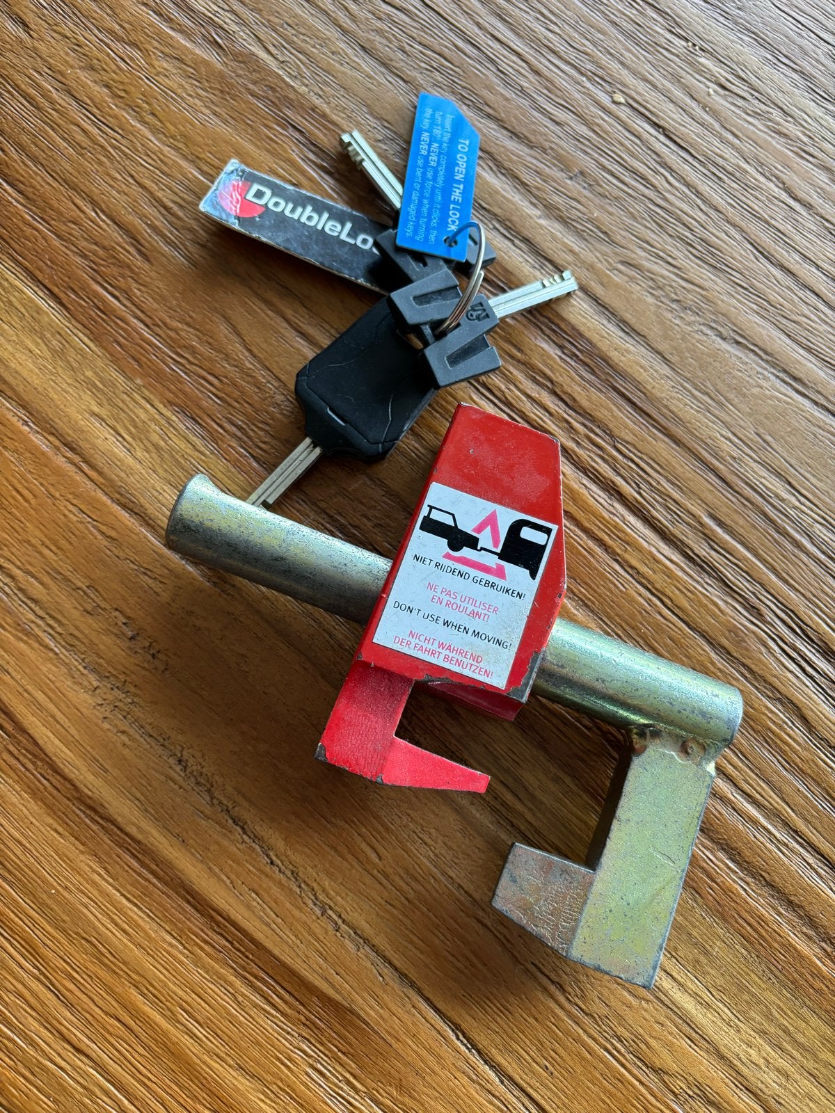 DoubleLock Compact Eagle Disselslot met sleutels, Caravans en Kamperen, Ophalen of Verzenden, Gebruikt
