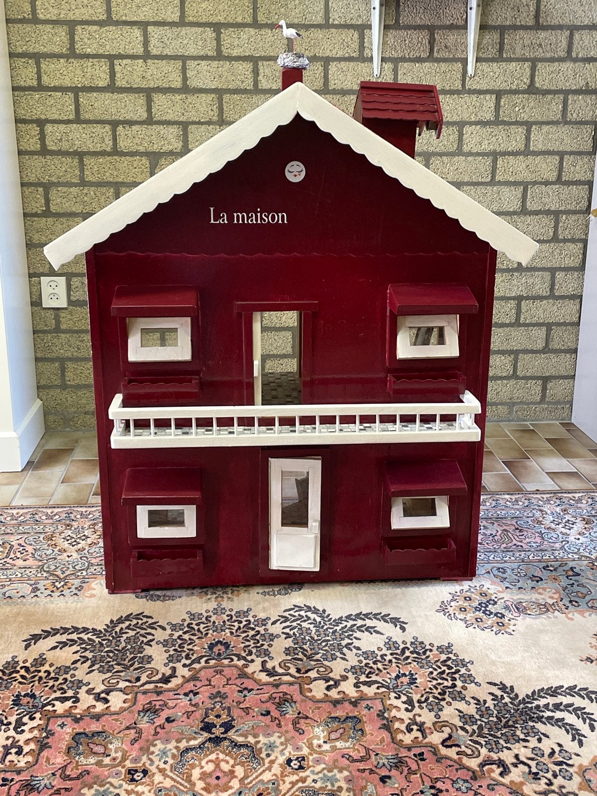 Groot Houten Poppenhuis 'La Maison' met Meubels, Ophalen, Gebruikt, Poppenhuis