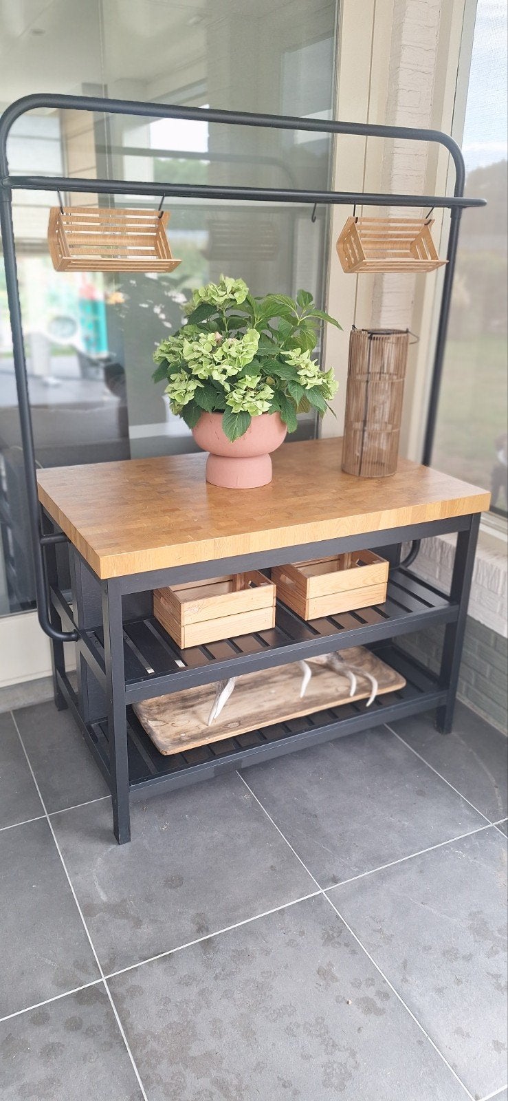 Foto 9 van Bartafel / BBQ Tafel met Houten Blad en Metalen Frame