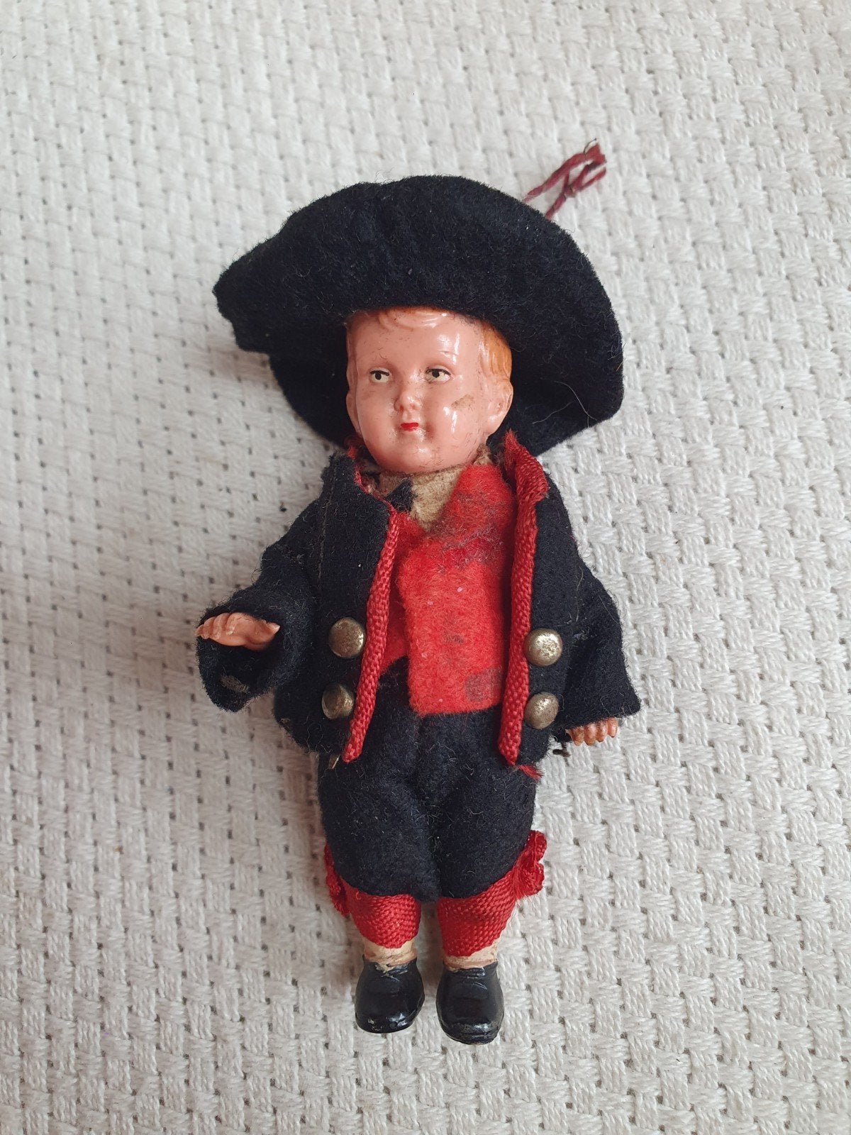 Vintage klederdracht popje 8 cm – souvenirpopje ca. 1930-196, Gebruikt, ., Overige typen, Ophalen of Verzenden