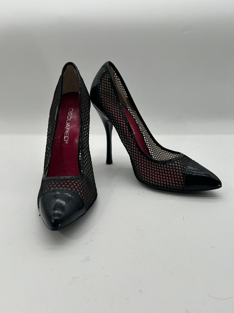 Dsquared2, maat 40 stijlvolle zwarte high heels, Verzenden, Zwart, Zo goed als nieuw, Dsquared2