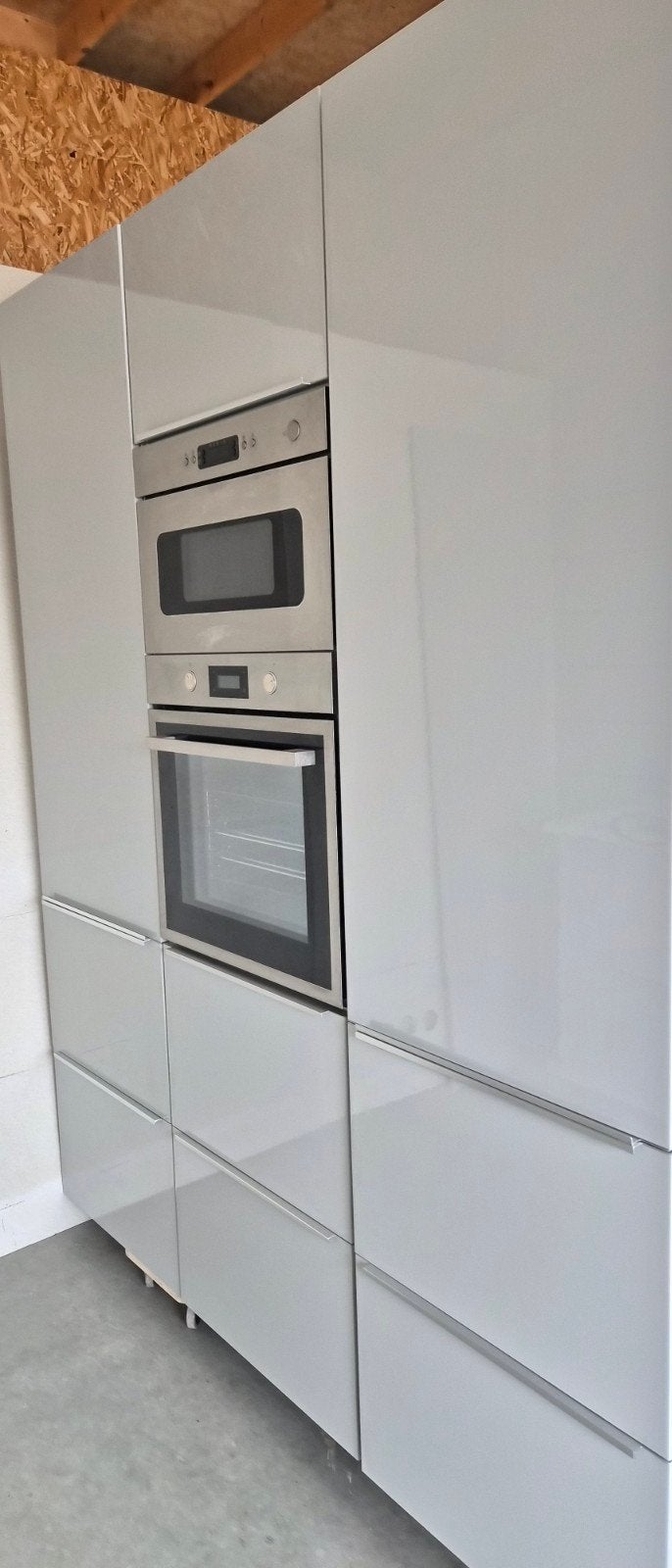 Complete ikea metod keuken met kastenwand, Ophalen, Dubbelwandige keuken, Hout, Grijs
