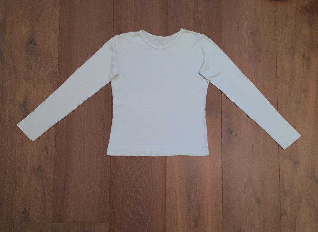 ZGAN: Pastelblauwe longsleeve (Mer du Nord); maat 152, Kinderen en Baby's, Meisje, Mer du Nord, Ophalen of Verzenden, Zo goed als nieuw