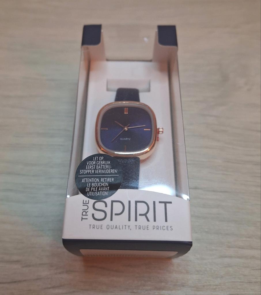NIEUW MOOI DAMES HORLOGE TRUE SPIRIT DONKERBLAUW, Overige merken, Overige materialen, Polshorloge, Nieuw