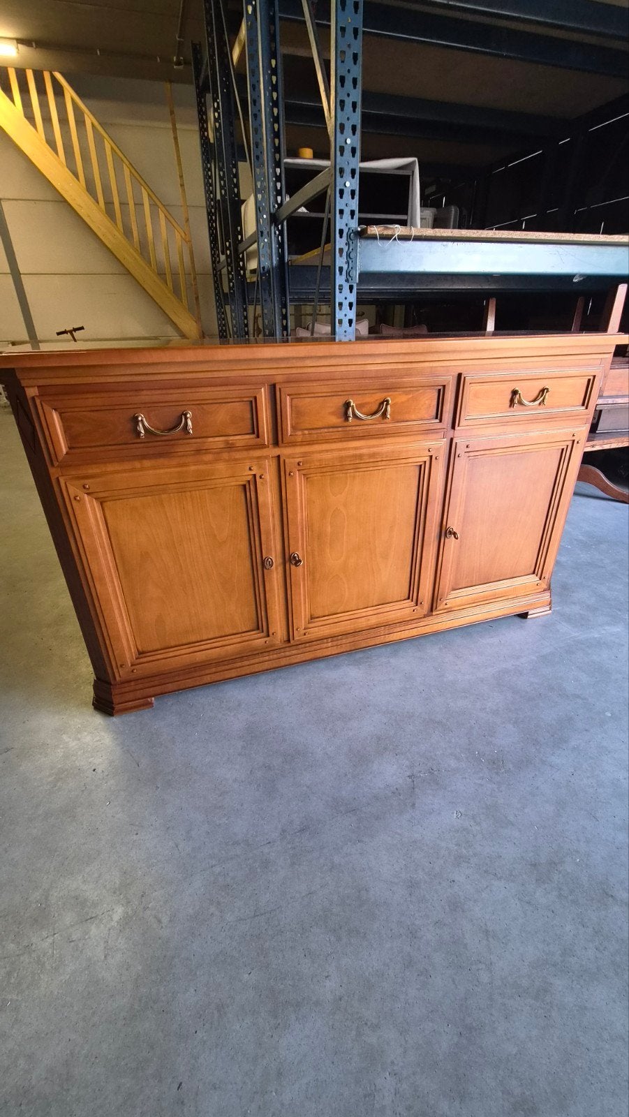 NIEUW Houten Dressoir B160 x D48,5 x H90 cm kersenhout, Huis en Inrichting, Ophalen, 150 tot 200 cm, Nieuw, Kersenhout