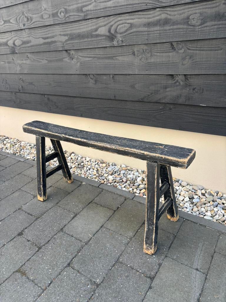 Oud bankje, Huis en Inrichting, Krukjes, Ophalen, Zo goed als nieuw, Hout