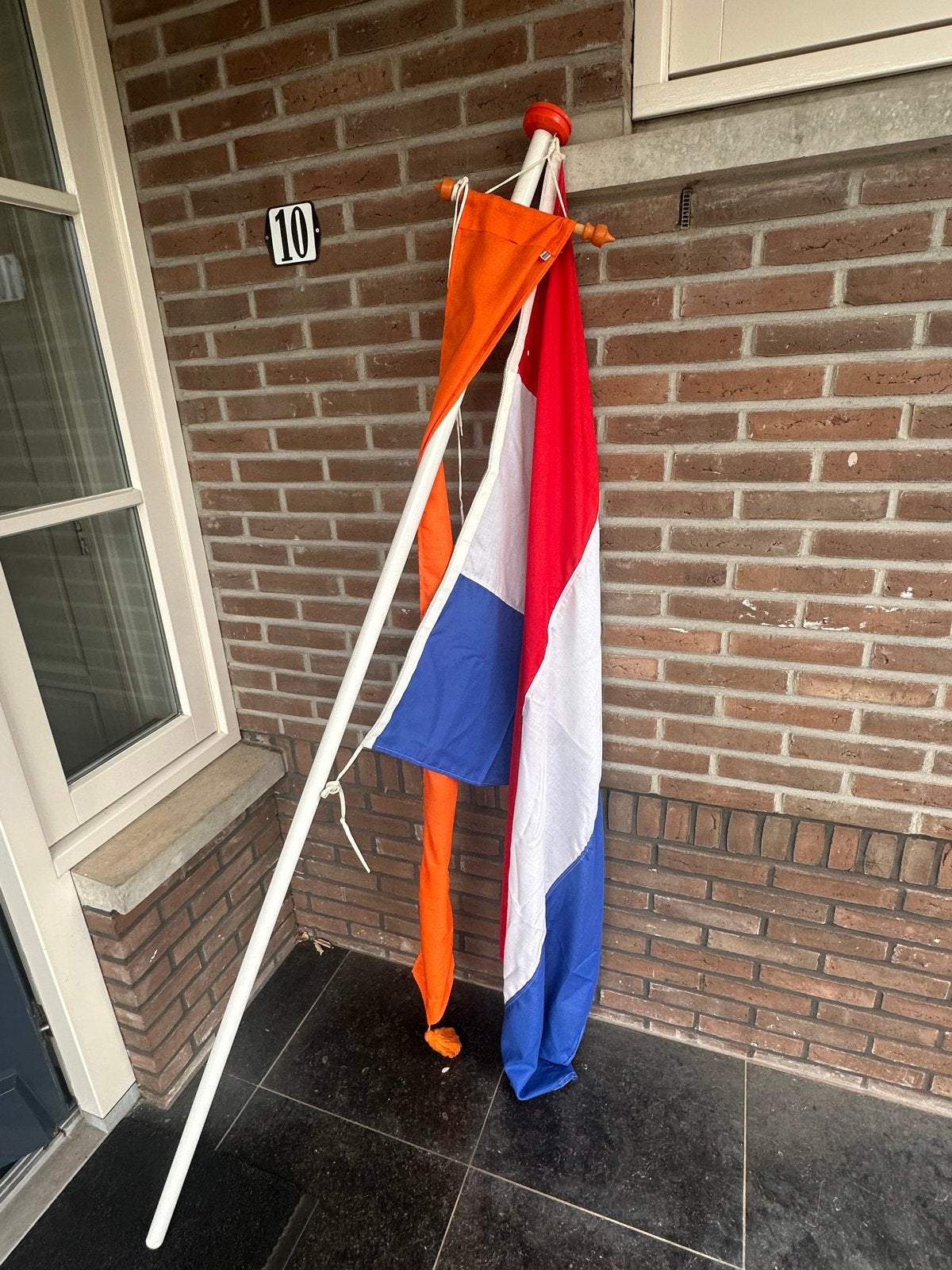 Vlaggenstok met vlag, Diversen, Vlaggen en Wimpels, Ophalen, Zo goed als nieuw