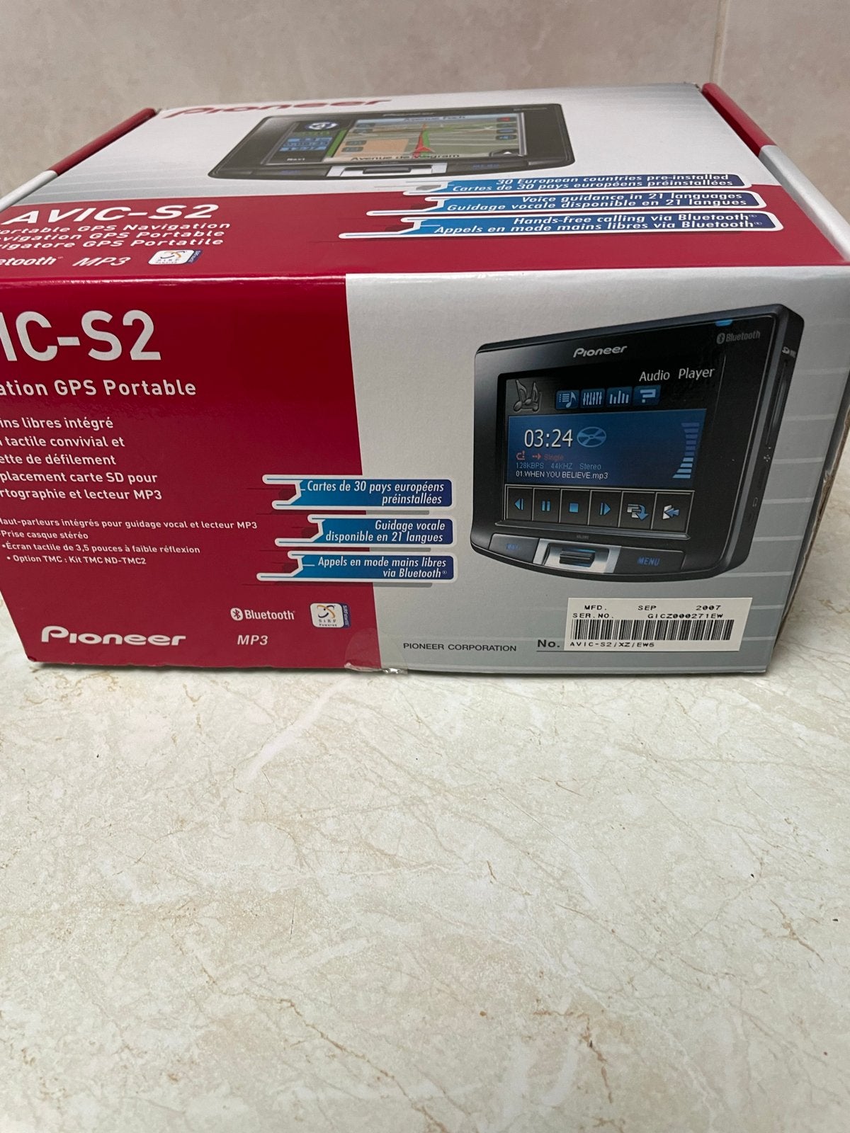 Pioneer AVIC-S2 Draagbare GPS Navigatie Bluetooth MP3, Ophalen of Verzenden, Zo goed als nieuw