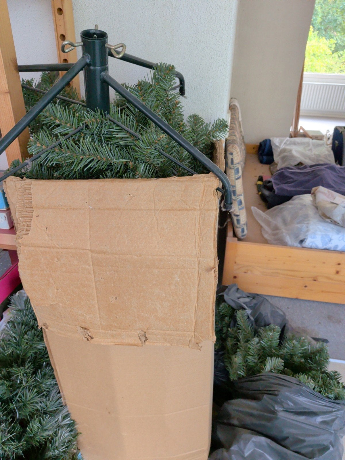 kunst kerstboom ongeveer 180cm, Diversen, Ophalen, Gebruikt