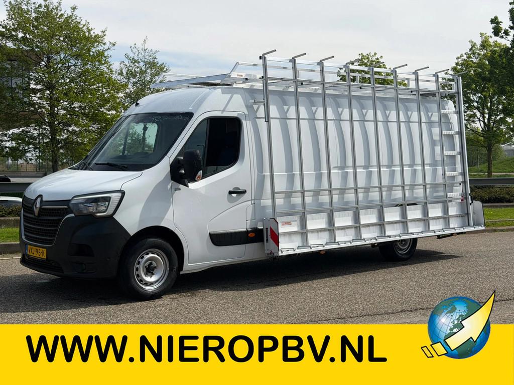 Renault Master T35 2.3DCI L4H2 145PK Glasresteel Airco Navi, Auto's, Bestelauto's, 145 pk, Achterwielaandrijving, Gebruikt, Euro 6