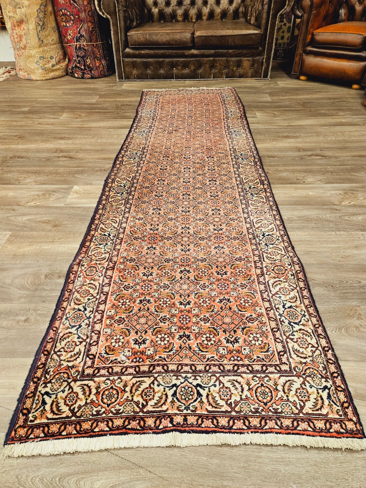 Perzisch Handgeknoopte Loper. Prachtige kleuren. UITVERKOOP!, Crème, Perzisch, 200 cm of meer, Zo goed als nieuw