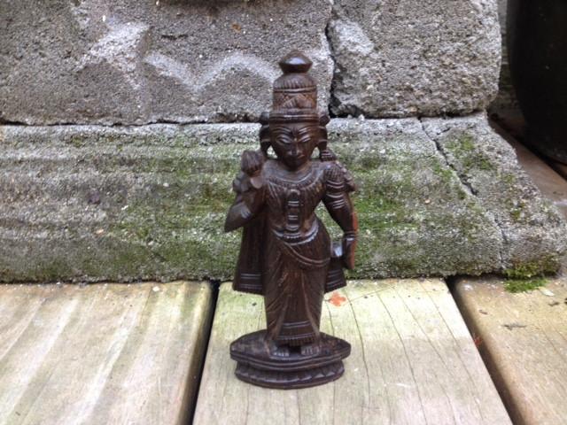 houten beeldje, Hindoe godheid, Houtsnijwerk, Ophalen of Verzenden, Handgemaakt, Hout