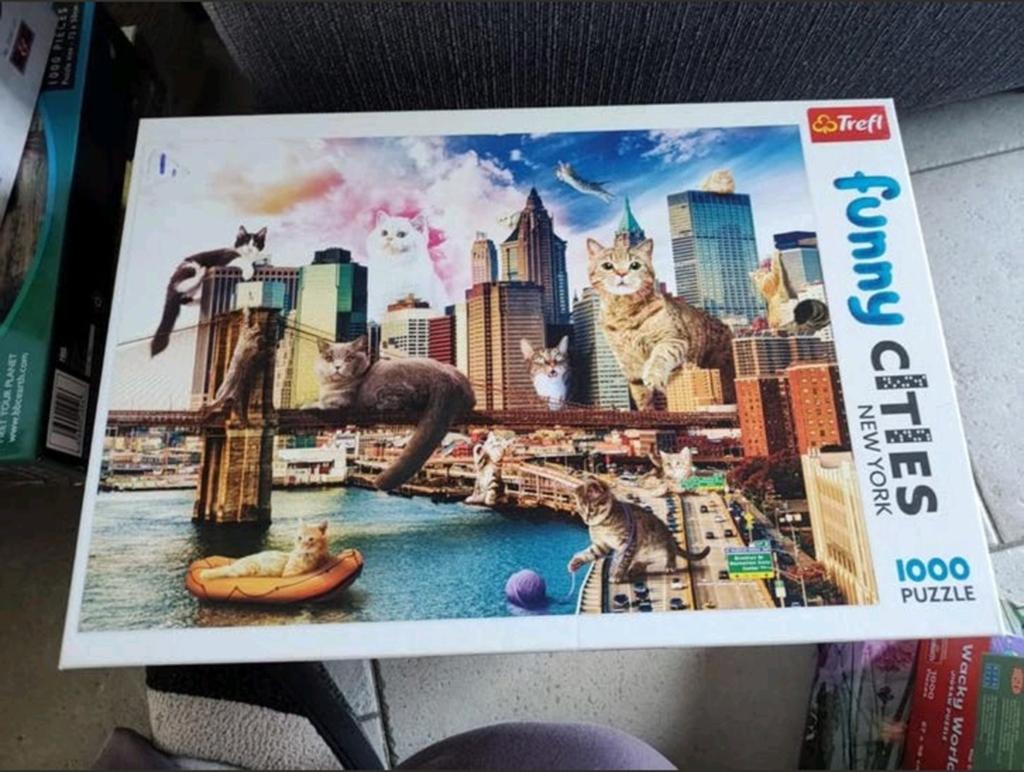Trefl puzzel 1000 stukjes Funny Cities New York, Hobby en Vrije tijd, Denksport en Puzzels, Ophalen of Verzenden, 500 t/m 1500 stukjes