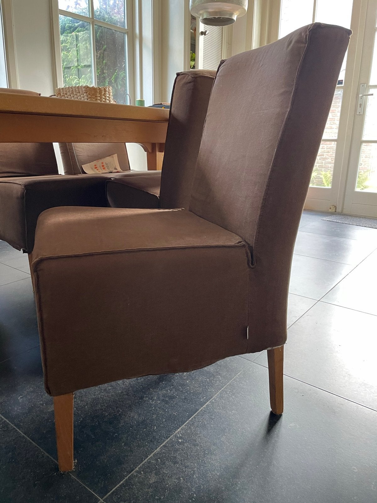 Set van 6 eetkamerstoelen Het Kabinet, Ophalen, Bruin, Zo goed als nieuw, Vijf, Zes of meer stoelen