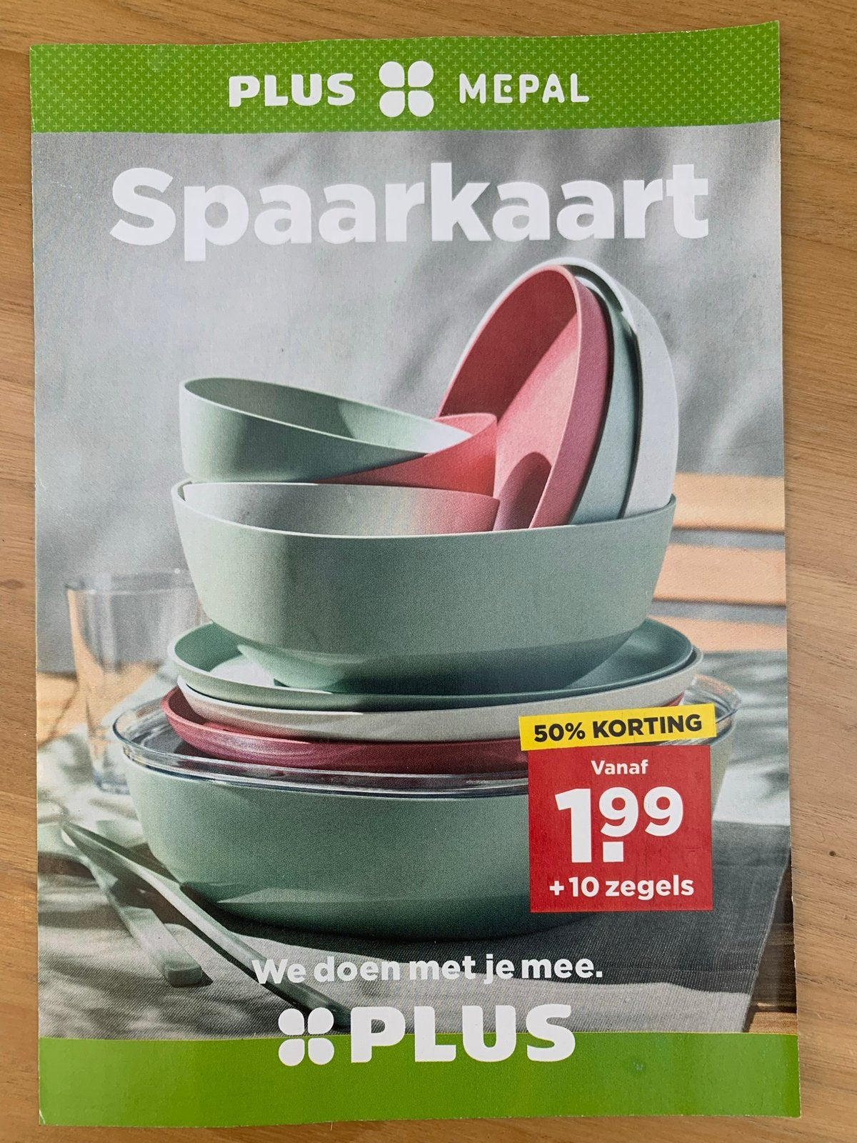 1 volle fysieke spaarkaart PLUS Mepal - Buitenservies Zegels, Plus, Ophalen of Verzenden