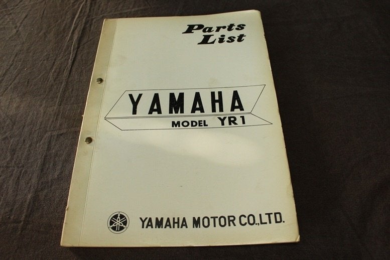 Yamaha YR1 1967 350cc twin motorcycle parts list, Motoren, Ophalen of Verzenden, Yamaha