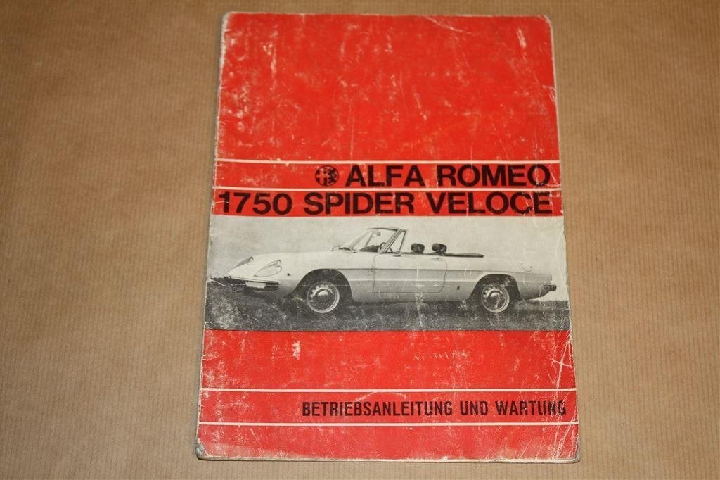 Alfa Romeo 1750 Spider Veloce - Handleiding - 1970, Ophalen of Verzenden