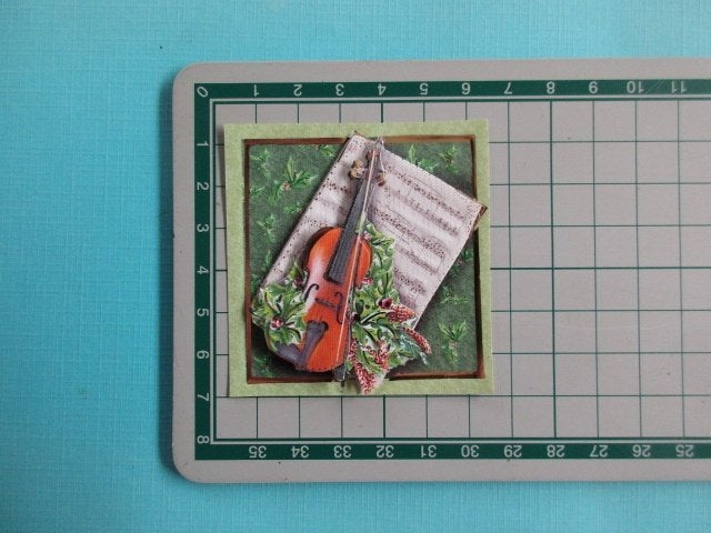 k704 KERST / viool / muziekblad, Ophalen of Verzenden, Nieuw, Kerst, Overige typen