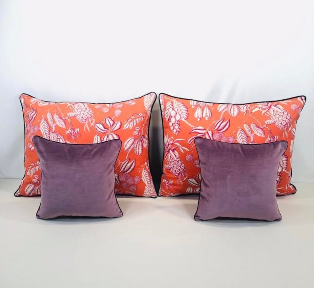 Set kussen Manuel Canavos roze oranje paars, Ophalen of Verzenden, Zo goed als nieuw, Vierkant