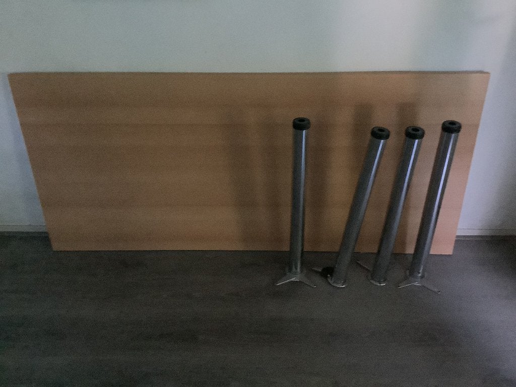 Bureau te koop, Ophalen, Demontabel, Gebruikt, 180 cm