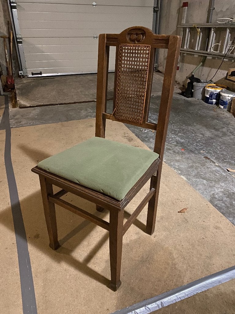 eetkamerstoelen (antiek), Huis en Inrichting, Stoelen, Gebruikt, Bruin, Stof, Vijf, Zes of meer stoelen