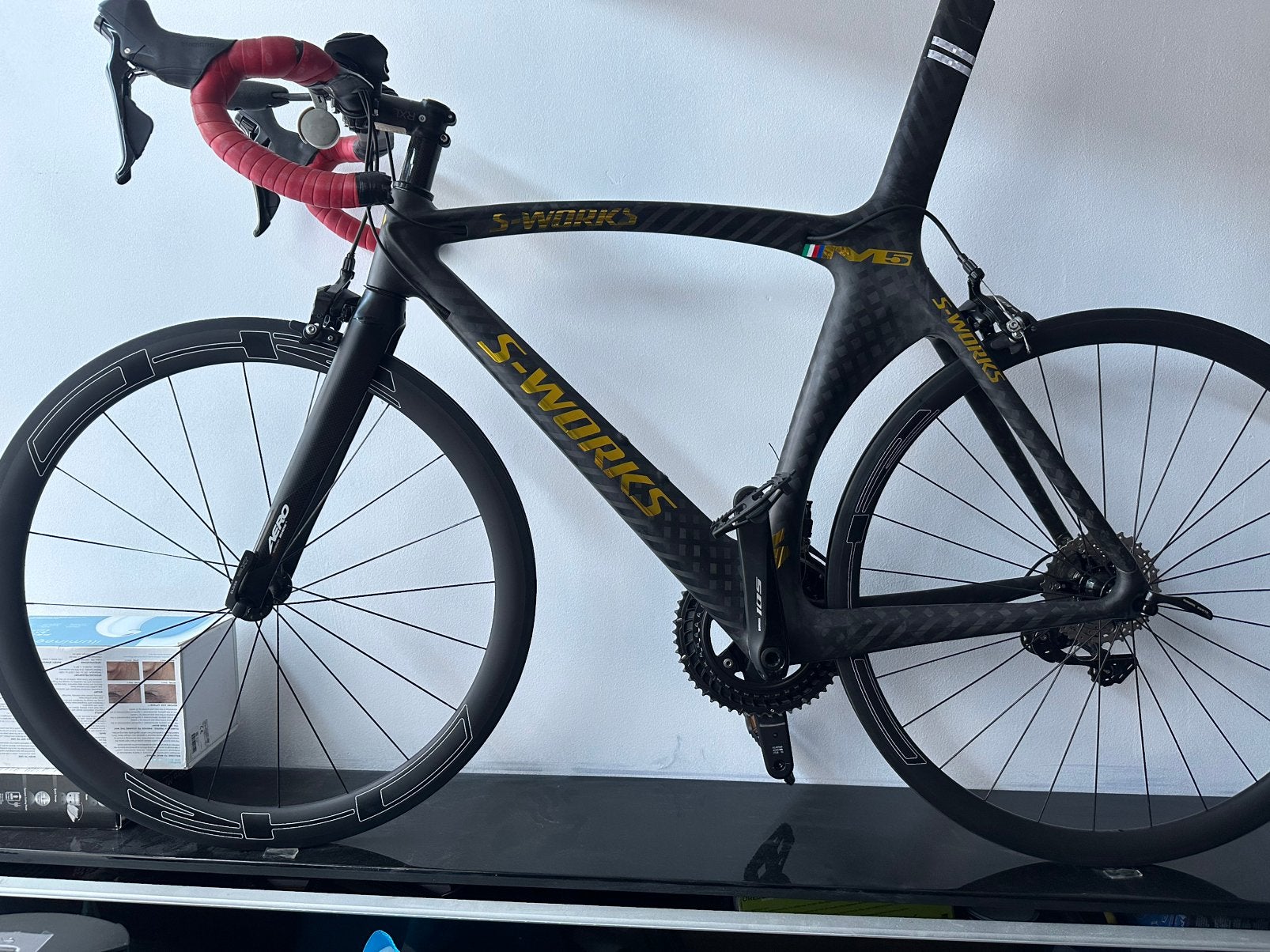 5 x carbon fiets.carbon vielen 50 mm.groot onderdeel., Carbon, Zo goed als nieuw, Meer dan 20 versnellingen, Ophalen