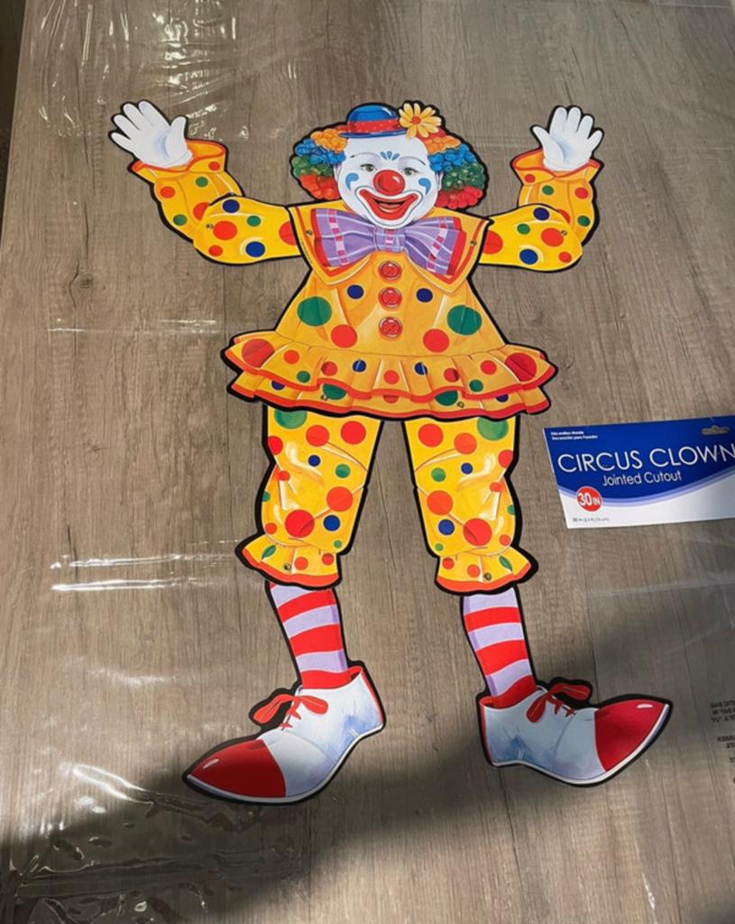 mooie 3 D Clown, Verzenden, Versiering
