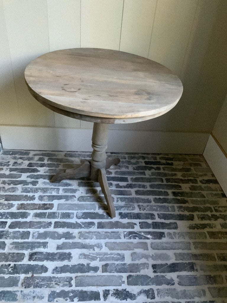 Landelijke wijntafel aura peperkorn, Huis en Inrichting, Tafels | Sidetables, Ophalen, 50 tot 100 cm, Rond, Zo goed als nieuw