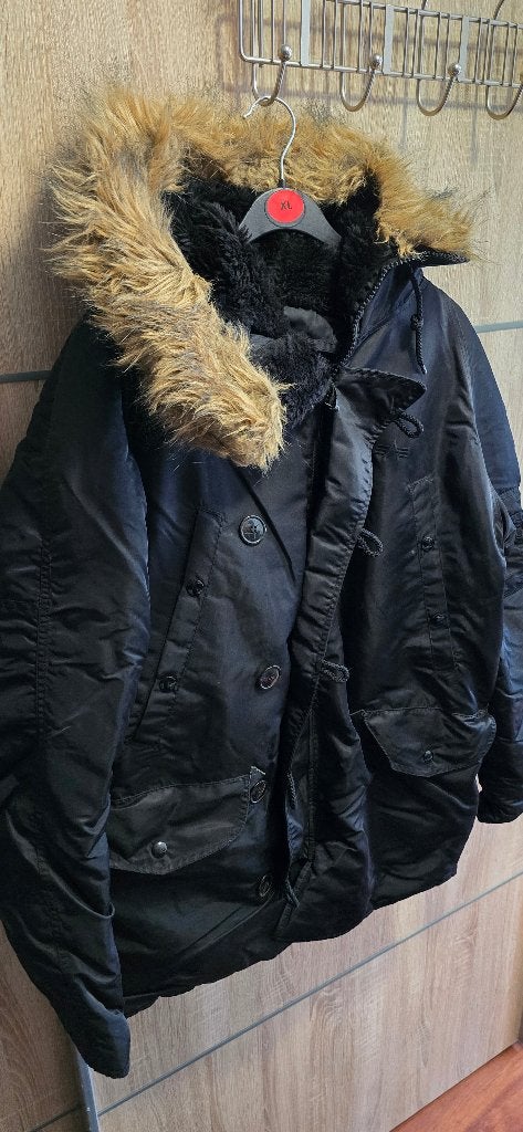 Bomberjack Alpha Industries Parka Medium, Alpha Industries, Maat 48/50 (M), Zwart, Ophalen of Verzenden