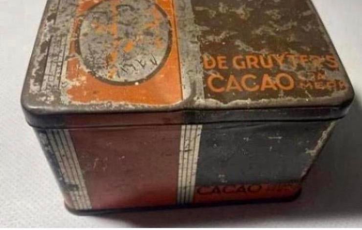 Blik uitgegeven door De Gruijter’s Cacao Oranje Merk., Verzamelen, Ophalen of Verzenden, Gebruikt, Overige, Overige merken