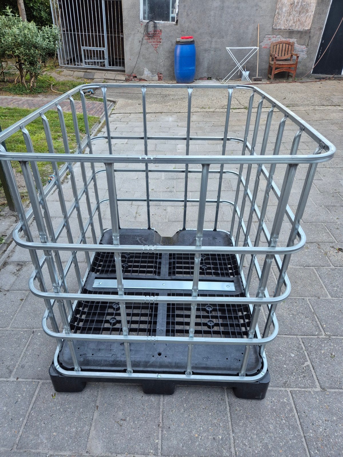 5x  ibc kooi met kunststof pallet, 100 cm of meer, 60 cm of meer, Ophalen of Verzenden, 50 cm of meer