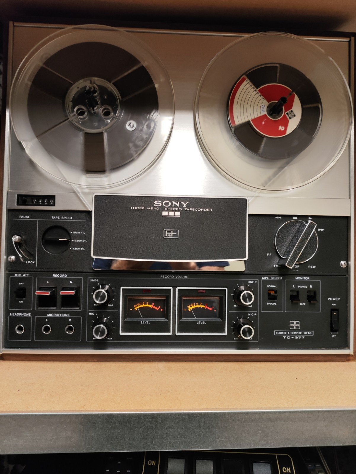 Sony TC-377 Stereo Bandrecorder, Audio, Tv en Foto, Bandrecorders, Ophalen of Verzenden, Bandrecorder, Met stofkap