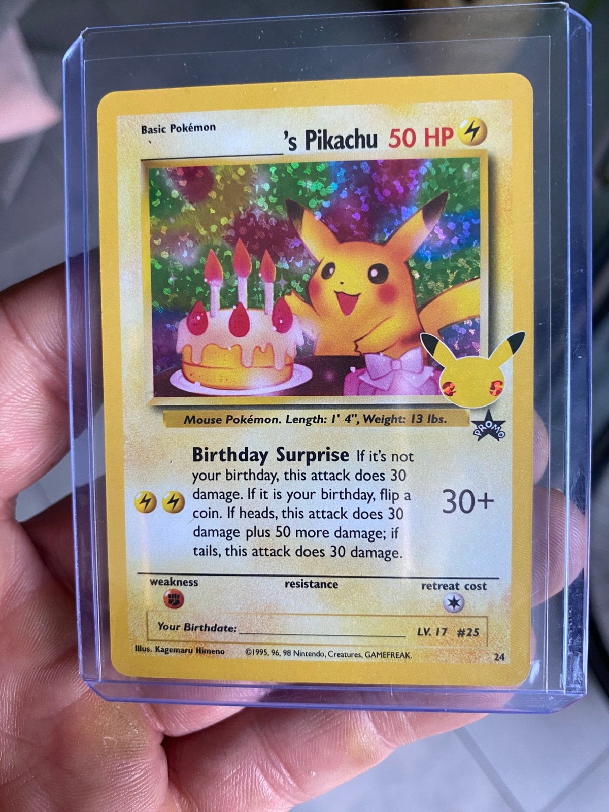Pikachu birthday kaart, Verzenden, Zo goed als nieuw