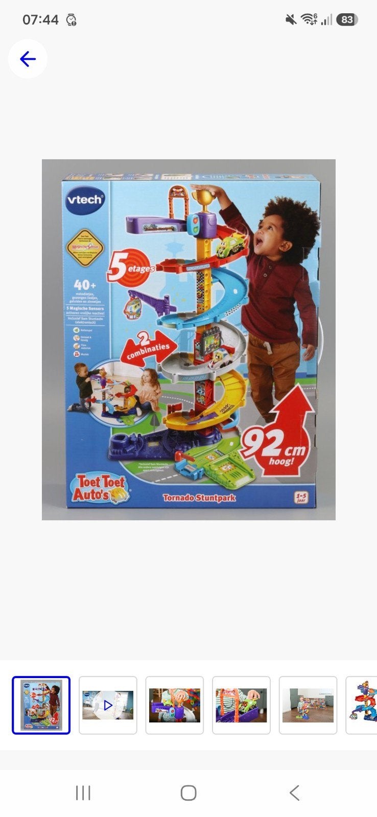 VTech Toet Toet Auto's Tornado Stuntpark, Ophalen of Verzenden, Zo goed als nieuw