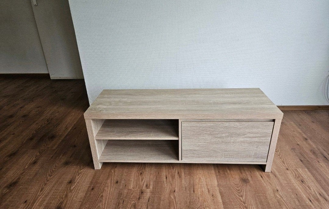 Moderne TV-kast met opbergruimte, Ophalen, Gebruikt, 100 tot 150 cm, Minder dan 100 cm