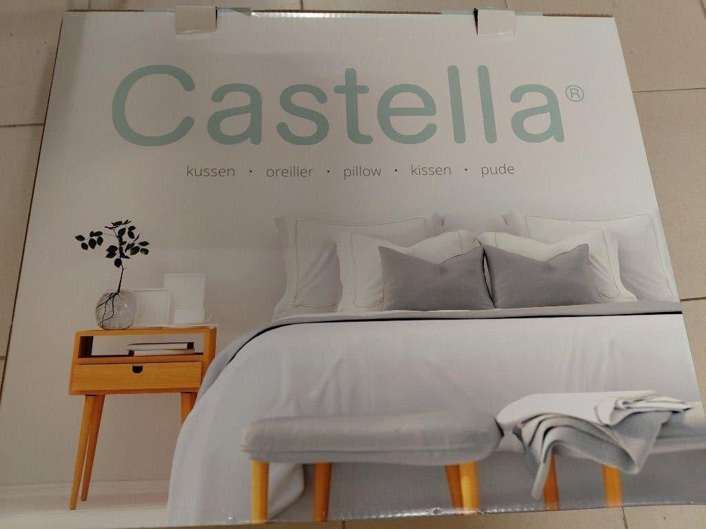 Castella Orion 10 medium natuur latex hoofdkussen., Eenpersoons, Wit, Nieuw, Ophalen of Verzenden