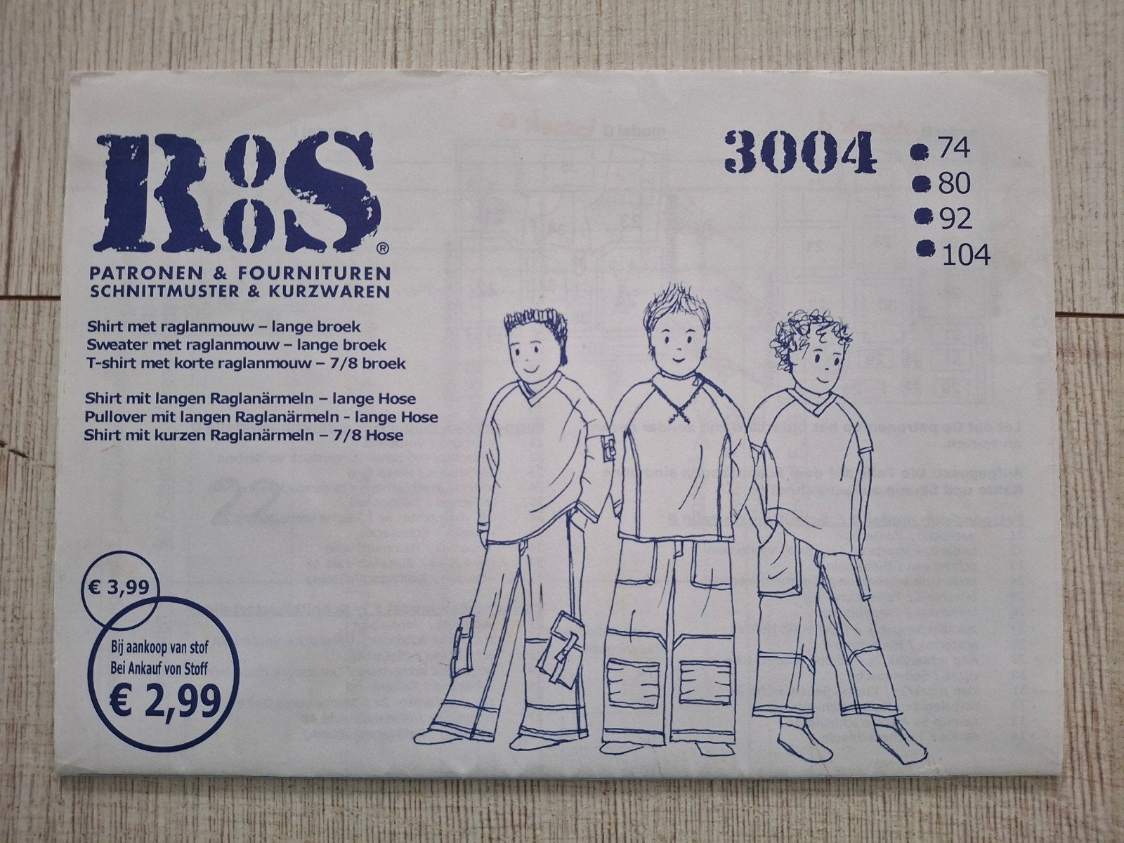 Roos Kinderpatronen: Truien, Broeken & Shirts (Nieuw), Hobby en Vrije tijd, Kledingpatronen, Ophalen of Verzenden, Zo goed als nieuw