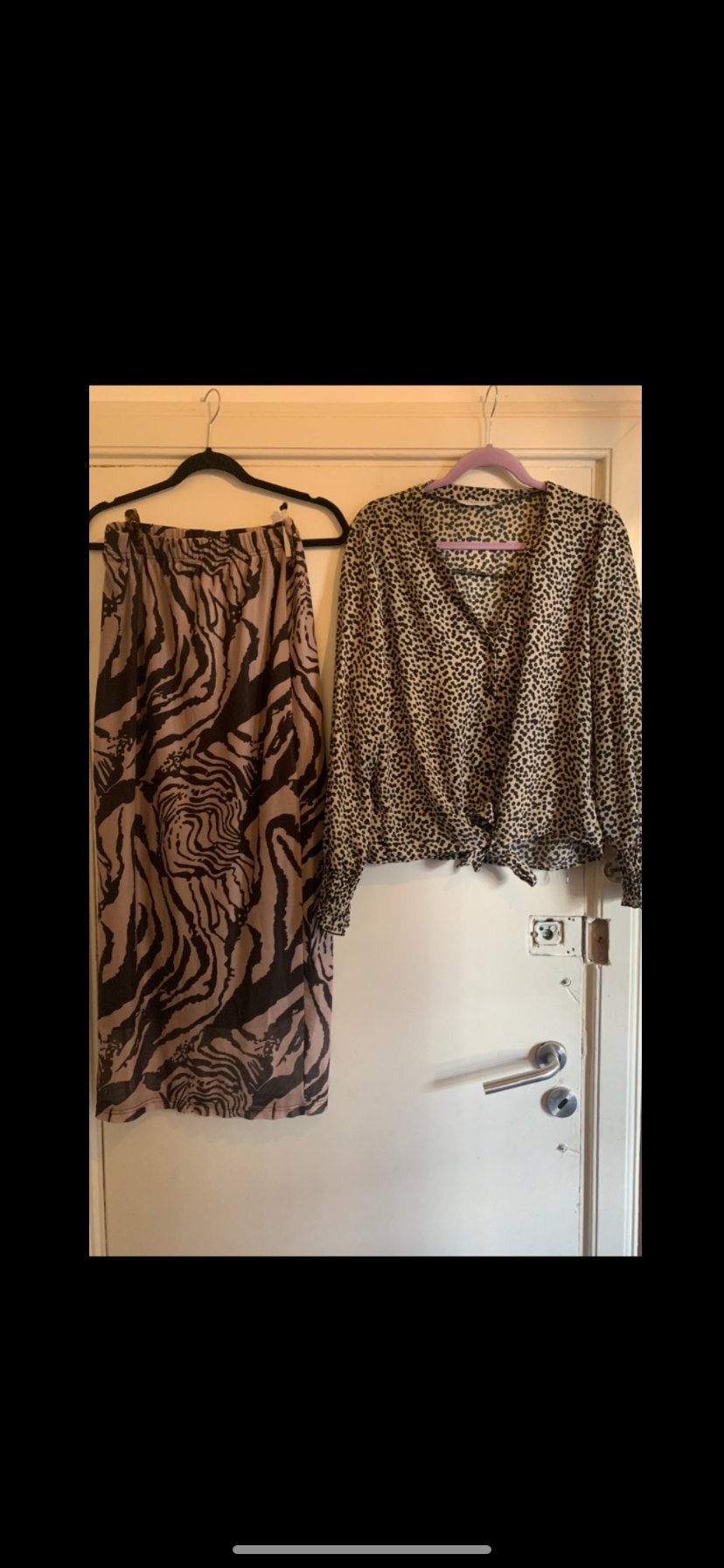 Rok met zebraprint en blouse met luipaardprint, Ophalen of Verzenden, Zo goed als nieuw, Maat 38/40 (M)