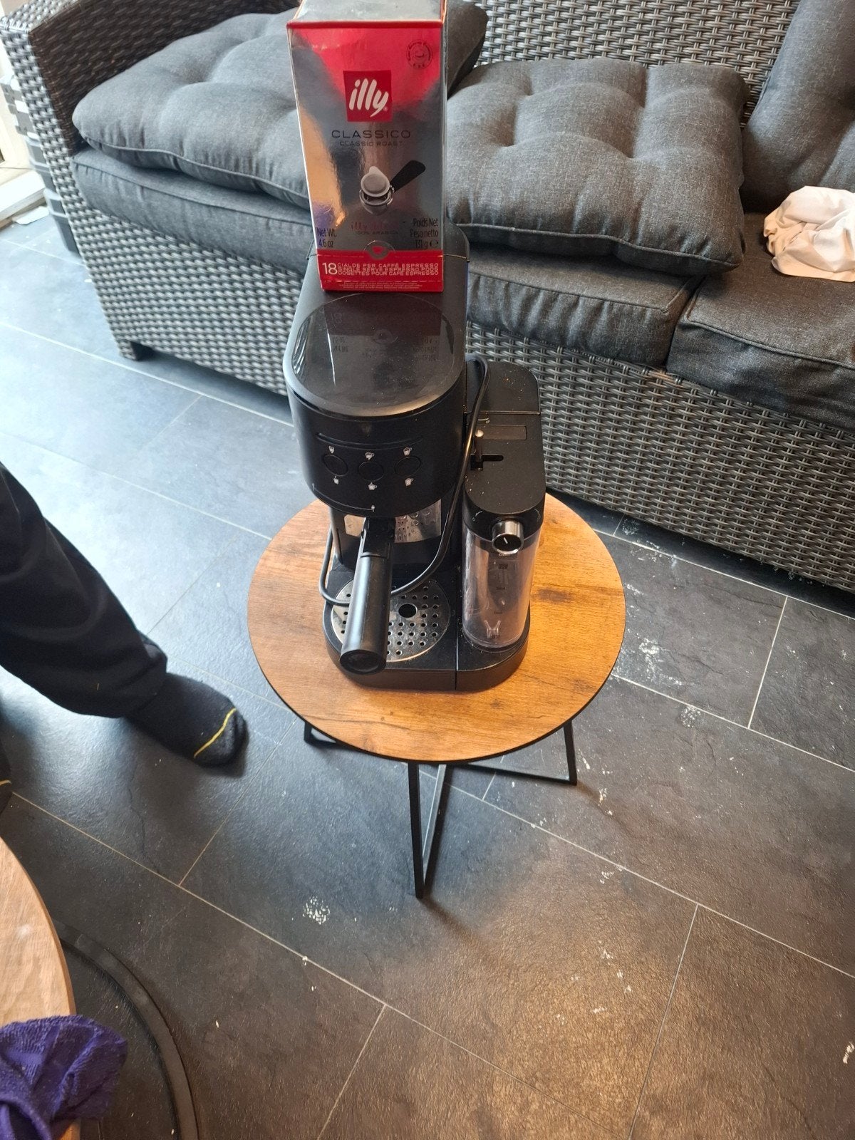 Koffiezetapparaat met espressofunctie, Ophalen, Gebruikt, Koffiemachine, Gemalen koffie