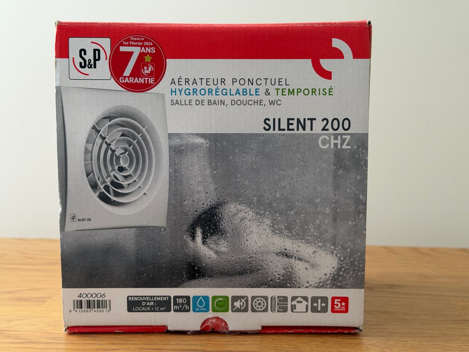 S&P Silent 200 CHZ Badkamerventilator - Nieuw, Ophalen of Verzenden, Nieuw, Ventilator en Afzuiger