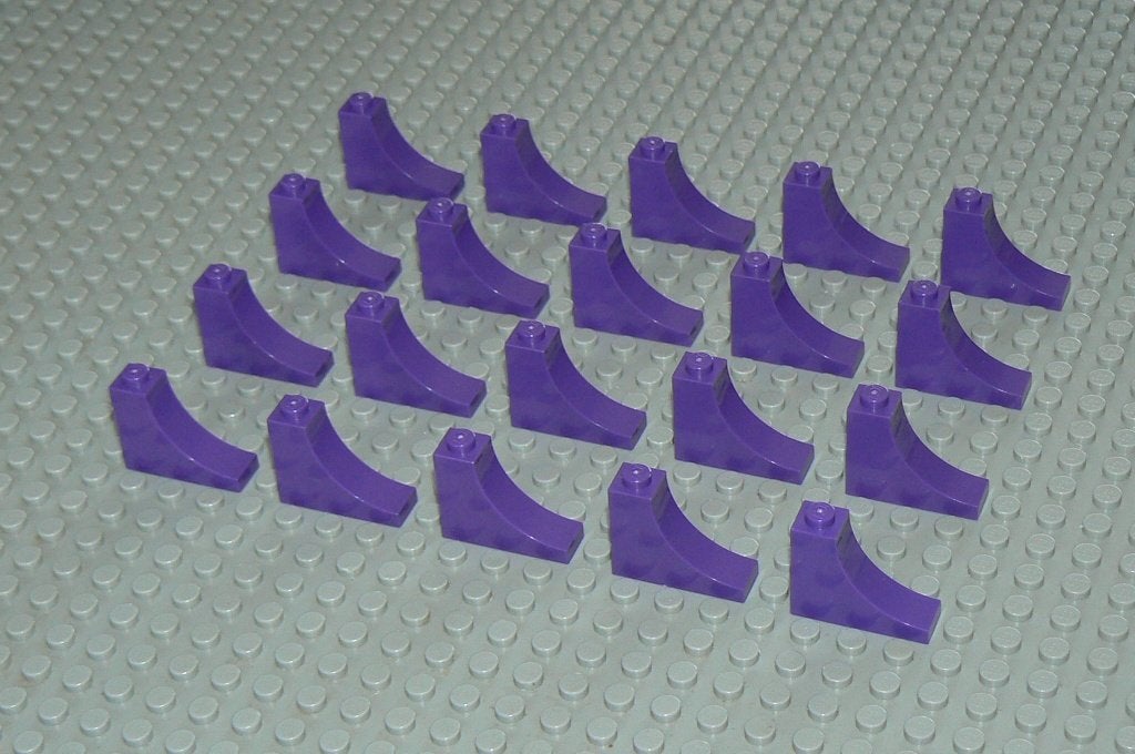 L660 Gebogen stenen 1x3 (binnen boog) donker paars 20 st., Ophalen of Verzenden, Nieuw, Losse stenen, Lego