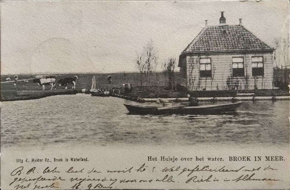 Broek in Waterland (1903) – Gelopen naar Veendam, Ophalen of Verzenden, Voor 1920, Gelopen, Noord-Holland