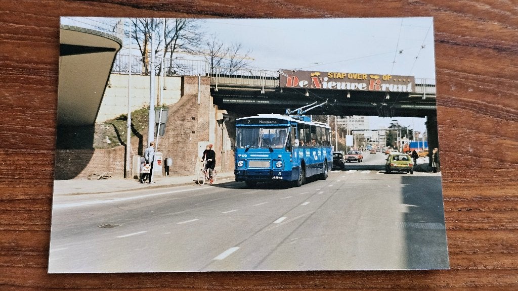 Foto BUS GVA Arnhem 170 Trolleybus, Verzenden, Gebruikt, Bus of Metro, Overige typen